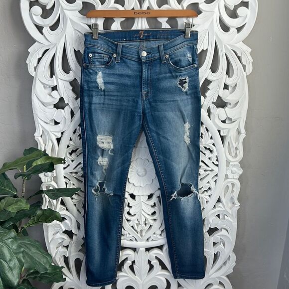 7FAMK Ankle Skinny Distressed Jean - Picture 3 of 11
